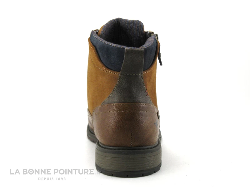 Mustang 4140-506-307 Cognac - Bottillon Homme Avec Lacet Et Zip 6 Mustang 4140-506-307 Cognac - Bottillon Homme Avec Lacet Et Zip – Image 4