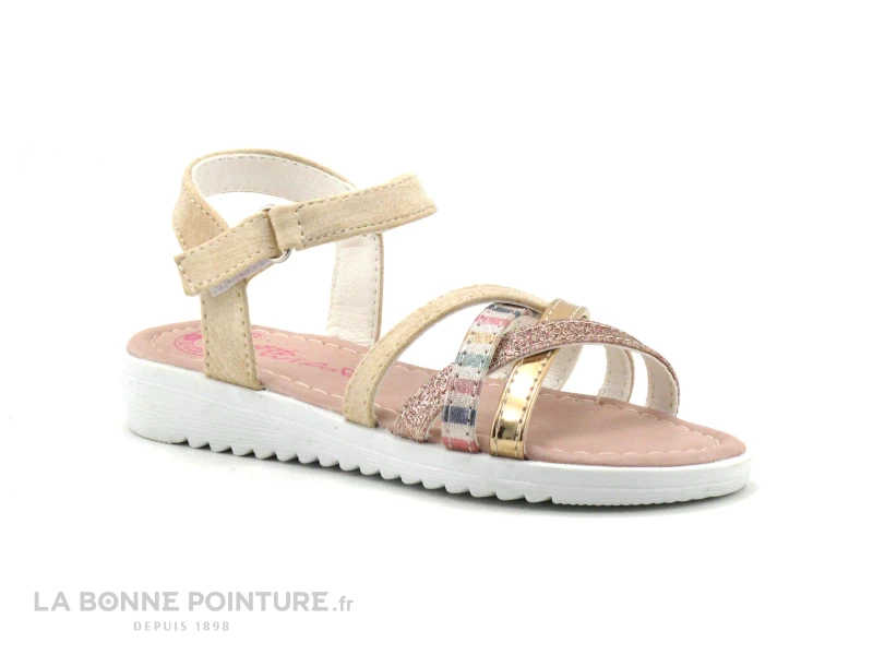 Wipop YOLE Rose - Paillettes Et Rose Gold - Nu-pieds Fille 3 Wipop YOLE Rose - Paillettes Et Rose Gold - Nu-pieds Fille