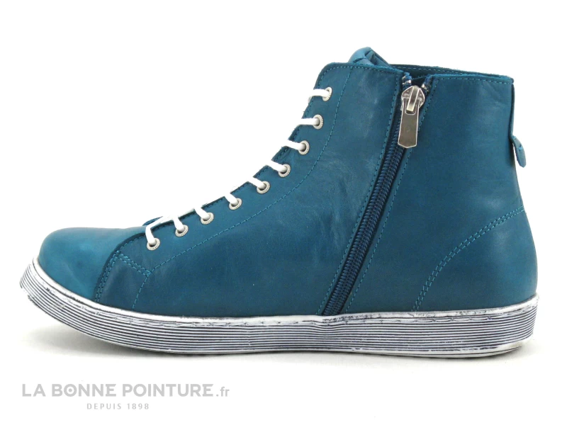 Andrea Conti 0341500-391 Topas - Basket Montante Femme Cuir Bleu 5 Andrea Conti 0341500-391 Topas - Basket Montante Femme Cuir Bleu – Image 3