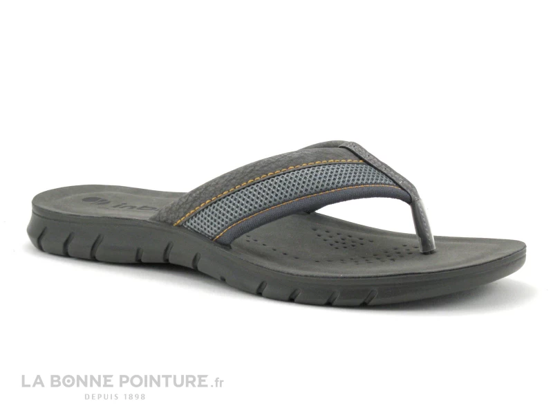 Inblu FO44JV01 Gris - Coutures Orange - Tong Homme 3 Inblu FO44JV01 Gris - Coutures Orange - Tong Homme