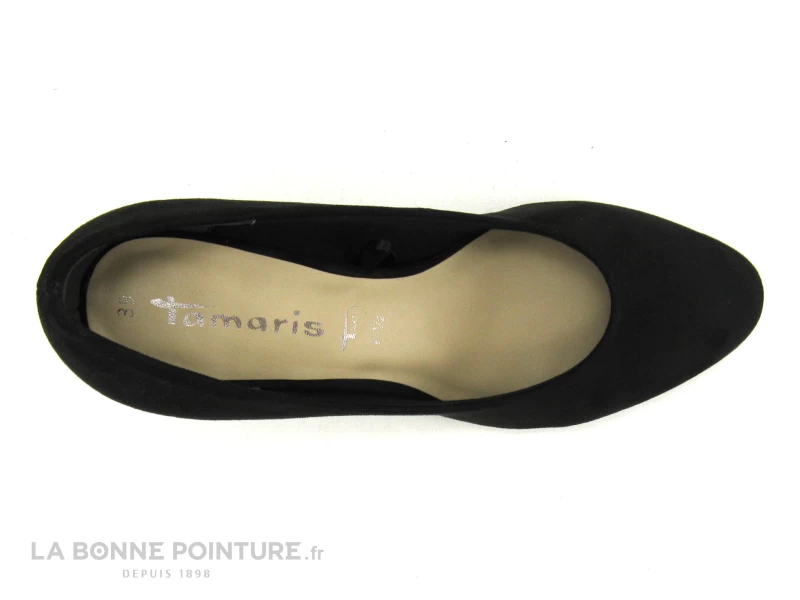 Tamaris 1-22418-29 Black - Escarpin Velours Noir - Bout Pointu 8 Tamaris 1-22418-29 Black - Escarpin Velours Noir - Bout Pointu – Image 6