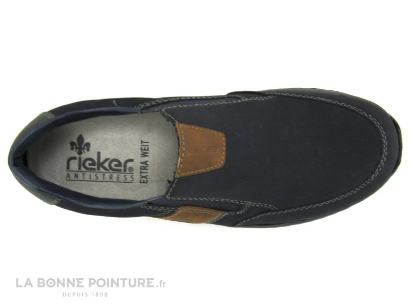 Rieker 03356-14 - Bleu Marine - Noir - Camel - Mocassin Homme 8 Rieker 03356-14 - Bleu Marine - Noir - Camel - Mocassin Homme – Image 6