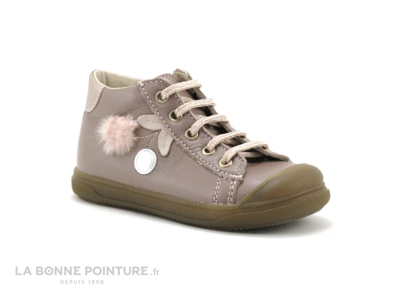 Bopy ROMANA Rose - Pompon Fourrure - Chaussure BEBE Fille 3 Bopy ROMANA Rose - Pompon Fourrure - Chaussure BEBE Fille