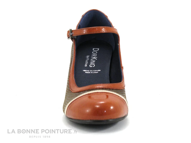 Dorking RODIN D8669 Orange Et Marron - Escarpin Avec Bride 4 Dorking RODIN D8669 Orange Et Marron - Escarpin Avec Bride – Image 2