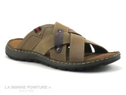 Point D Orgues EVION 17 Marron - Mule Homme - Brides Croisees