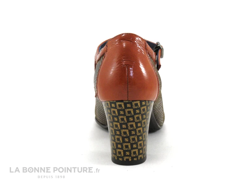 Dorking RODIN D8669 Orange Et Marron - Escarpin Avec Bride 6 Dorking RODIN D8669 Orange Et Marron - Escarpin Avec Bride – Image 4
