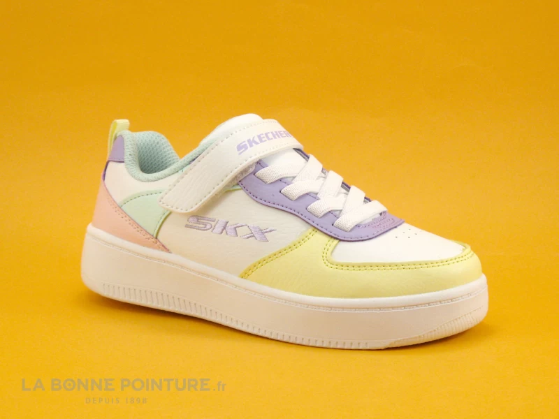 Skechers Street Girls - 310156L Sport Court - Basket Fille Blanc - Multi 3 Skechers Street Girls - 310156L Sport Court - Basket Fille Blanc - Multi