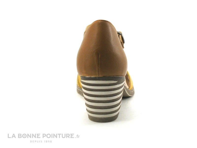 Alce Shoes 9840 - Jaune Marron - Escarpin Bride Salome 6 Alce Shoes 9840 - Jaune Marron - Escarpin Bride Salome â Image 4