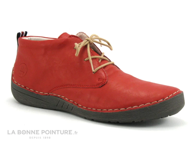 Rieker 52522-33 Flamme Guana - Chaussure Montante Rouge - Femme 3 Rieker 52522-33 Flamme Guana - Chaussure Montante Rouge - Femme