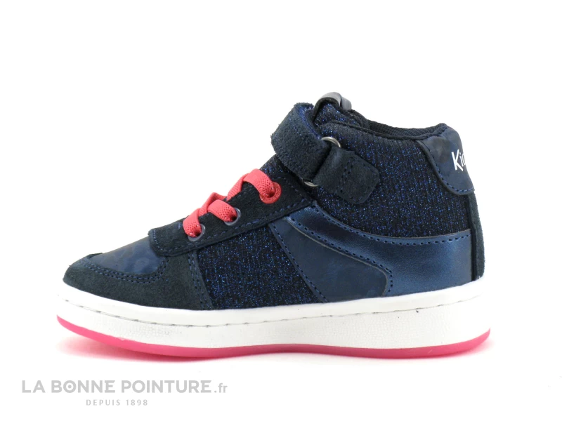 Kickers BILBON Marine Bleu Glitter 664562 - Basket Montante Fille 4 Kickers BILBON Marine Bleu Glitter 664562 - Basket Montante Fille – Image 3