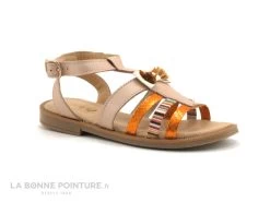 MKids MEPOI - Rose Nude - Orange Cuivre - Sandale Fille