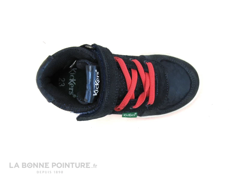 Kickers BILBON Marine Bleu Glitter 664562 - Basket Montante Fille 7 Kickers BILBON Marine Bleu Glitter 664562 - Basket Montante Fille – Image 6