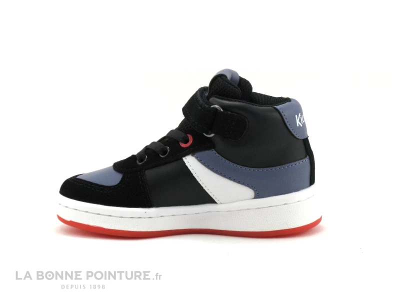 Kickers BILBON BB Mid Noir Gris Blanc 664560 - Basket Montante 5 Kickers BILBON BB Mid Noir Gris Blanc 664560 - Basket Montante – Image 3