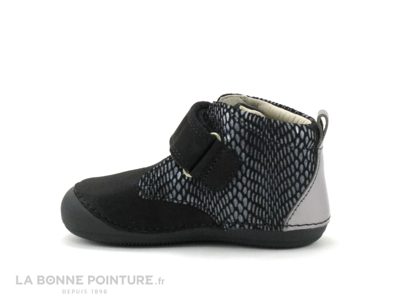 Kickers SABIO Noir Argent Imprime - 979020 - Bottine Fille 5 Kickers SABIO Noir Argent Imprime - 979020 - Bottine Fille – Image 3