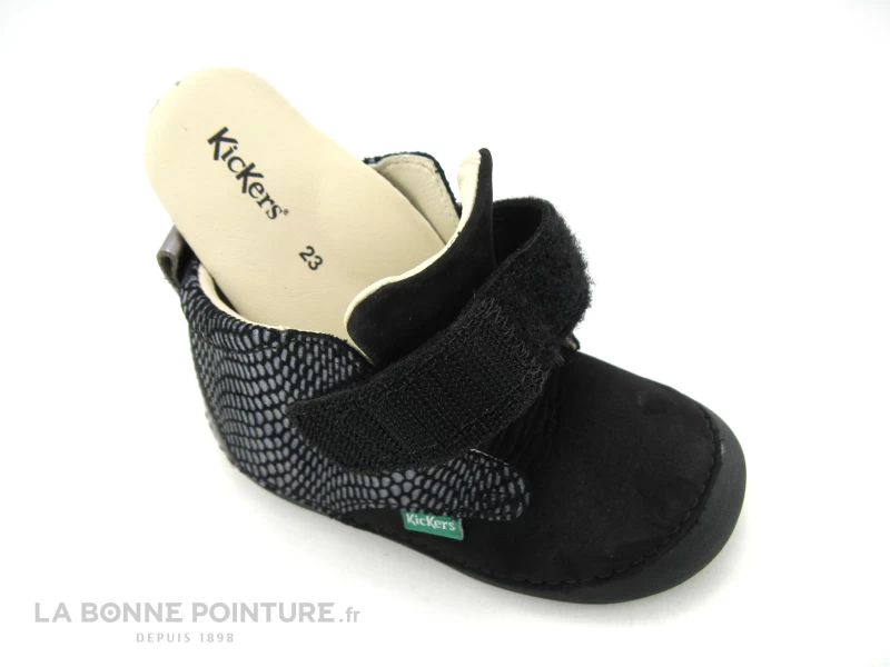 Kickers SABIO Noir Argent Imprime - 979020 - Bottine Fille 8 Kickers SABIO Noir Argent Imprime - 979020 - Bottine Fille – Image 6