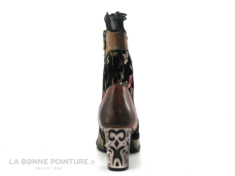 Laura Vita LEDAO 01 Wine - Bottine Femme Avec Fleurs - Talon Haut 6 Laura Vita LEDAO 01 Wine - Bottine Femme Avec Fleurs - Talon Haut – Image 4