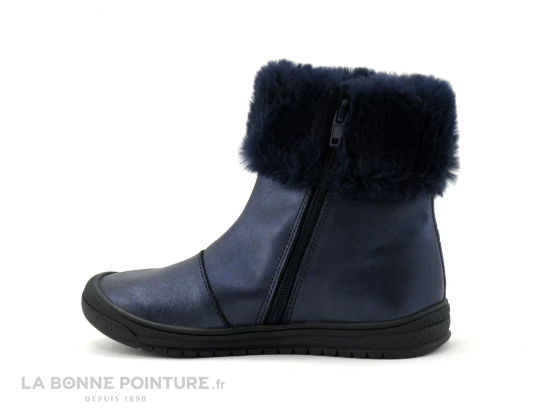 Bopy SALIFA Bleu Marine - Fourrure - Bottine Fille 5 Bopy SALIFA Bleu Marine - Fourrure - Bottine Fille – Image 3