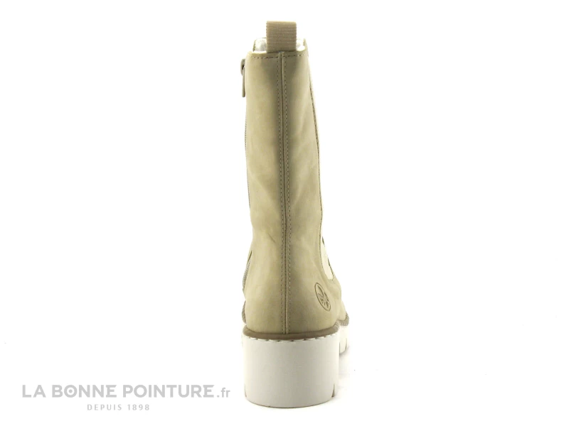 Rieker X5752-60 Beige - Bottine Tige Haute Avec Semelle Crantee 6 Rieker X5752-60 Beige - Bottine Tige Haute Avec Semelle Crantee – Image 4