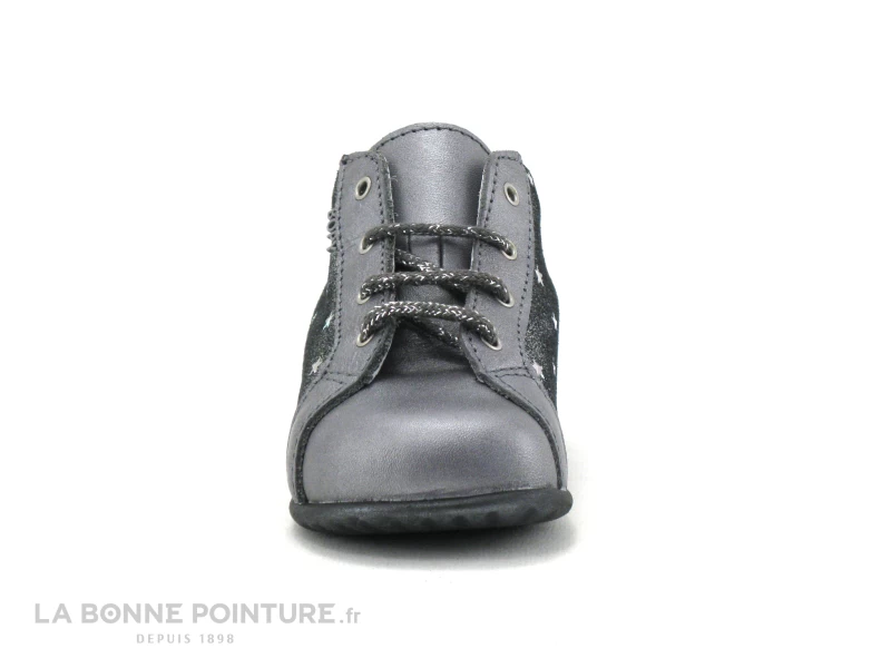 Bopy ZENUI Gris - Etoiles - Chaussure Montante BEBE Fille 4 Bopy ZENUI Gris - Etoiles - Chaussure Montante BEBE Fille – Image 2