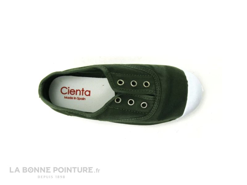Cienta 70777 Kaki - Tennis Toile Enfant Sans Lacet 9 Cienta 70777 Kaki - Tennis Toile Enfant Sans Lacet â Image 7