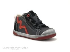 Bopy REMIGIO Gris Noir Rouge - Chaussure Montante BEBE