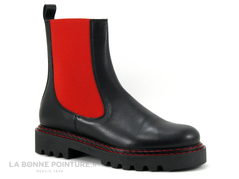 We Do CO99484B Noir - Elastique Rouge - Bottine Femme 3 We Do CO99484B Noir - Elastique Rouge - Bottine Femme