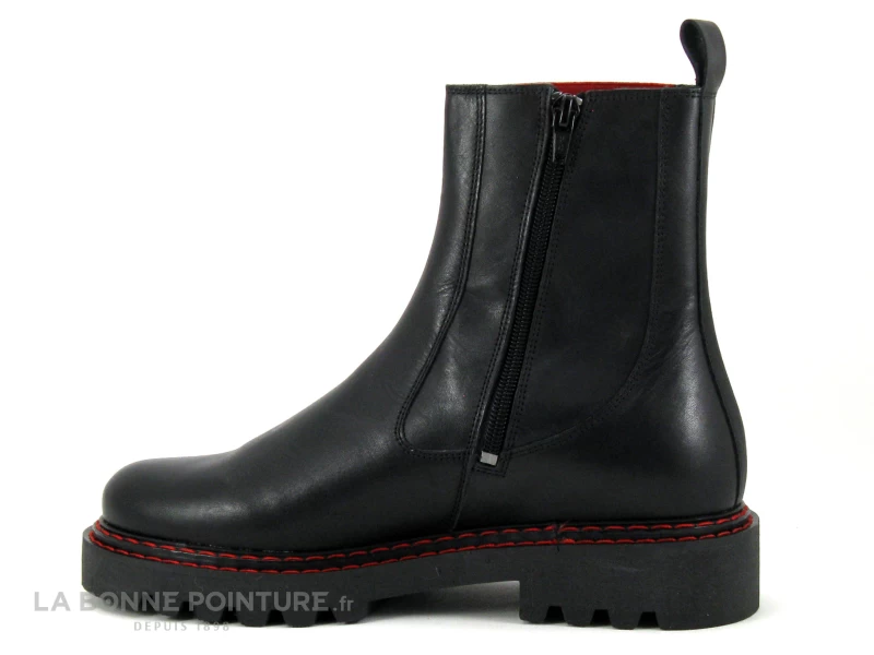 We Do CO99484B Noir - Elastique Rouge - Bottine Femme 5 We Do CO99484B Noir - Elastique Rouge - Bottine Femme – Image 3
