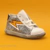 Bopy RECLAIR Blanc - Imprime Argent - Chaussure Montante Fille