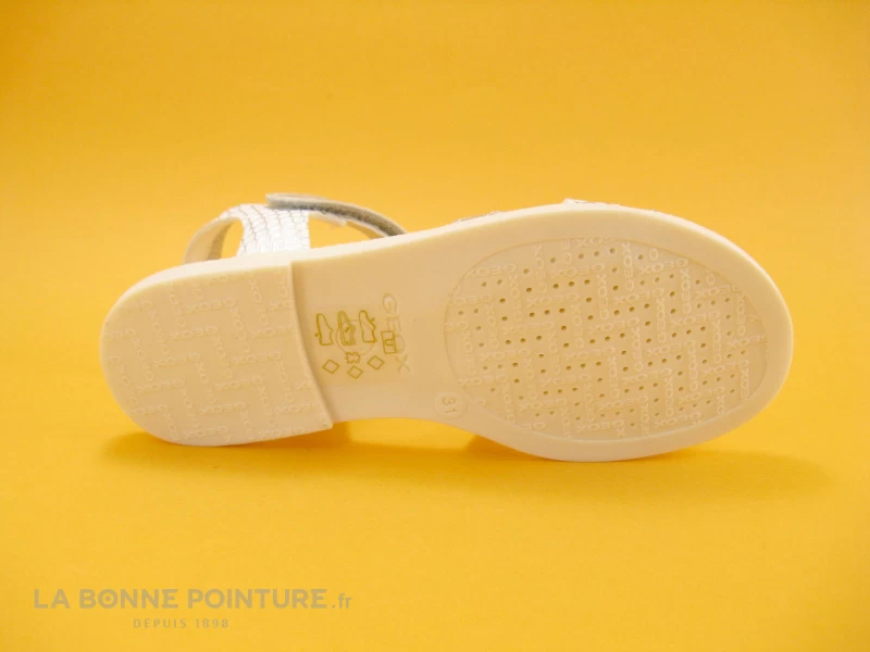 Geox Sand Karly White Silver J5235D Nu-pieds Fille 9 Geox Sand Karly White Silver J5235D Nu-pieds Fille â Image 7