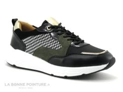 The Divine Factory QL4706 Noir - Pied De Poule - Sneakers Femme