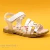 A 1 2 C 4 SOLEN-T Blanc Rose - Sandale Velcro