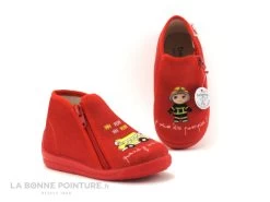 Bellamy VERTOU Pompier Rouge - Chausson BEBE