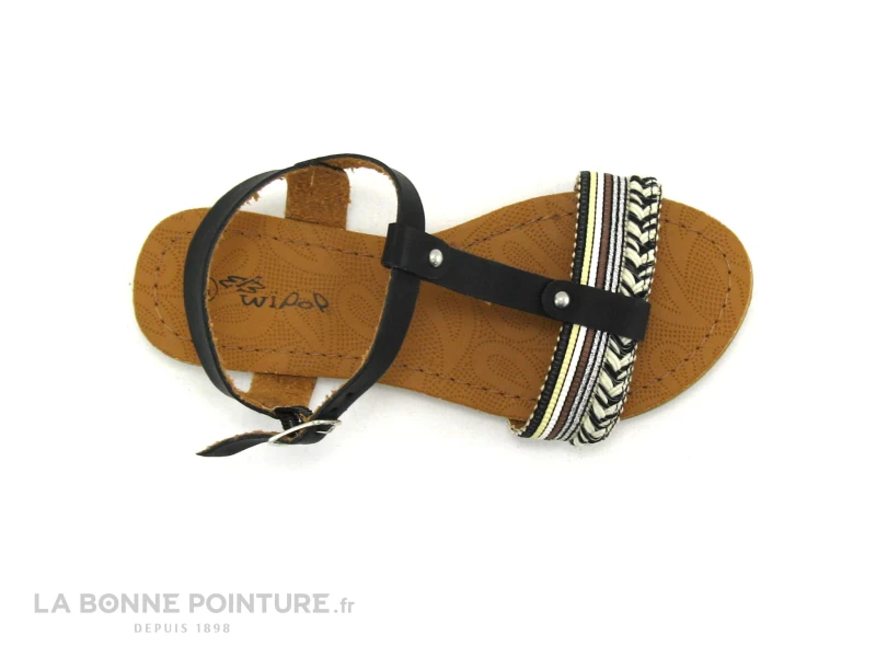 Wipop YATCH Noir - Bride Salome - Sandale Fille 5 Wipop YATCH Noir - Bride Salome - Sandale Fille – Image 3