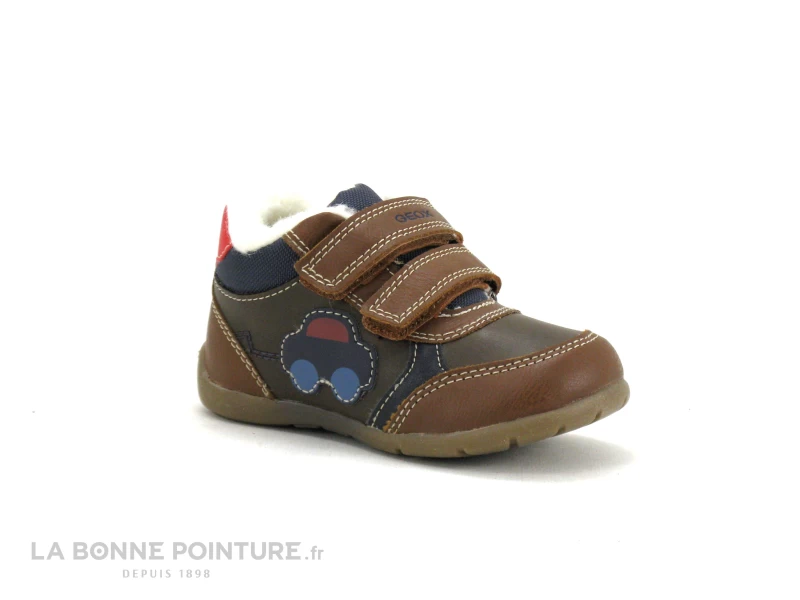 Geox ELTHAN Cognac Navy - B261PA - Basket Bebe 2 Velcros 7 Geox ELTHAN Cognac Navy - B261PA - Basket Bebe 2 Velcros â Image 5