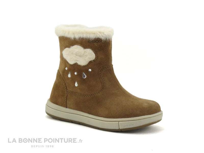 Geox TROTTOLA B164AB Whisky Marron - Bottillon Fille 3 Geox TROTTOLA B164AB Whisky Marron - Bottillon Fille