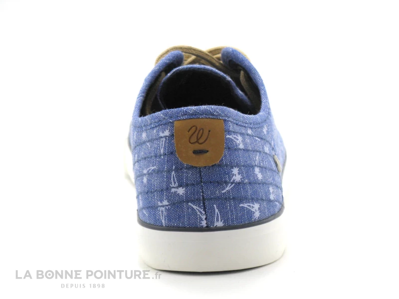 Wrangler STARRY 100 Blue - Palmiers - Basket Toile 6 Wrangler STARRY 100 Blue - Palmiers - Basket Toile – Image 4