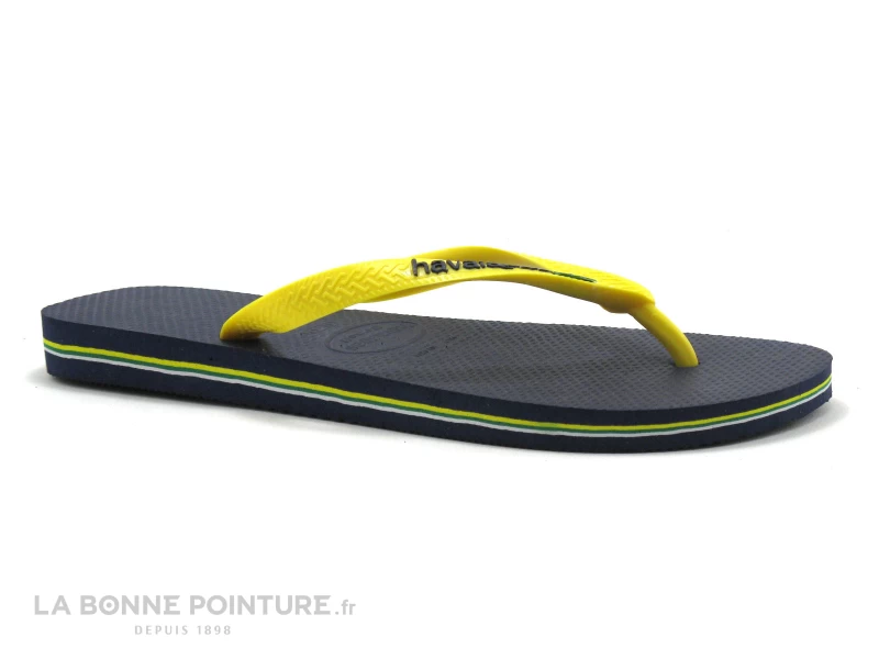Havaianas BRASIL LOGO Navy Blue Citrus Yellow - Tong Homme 3 Havaianas BRASIL LOGO Navy Blue Citrus Yellow - Tong Homme