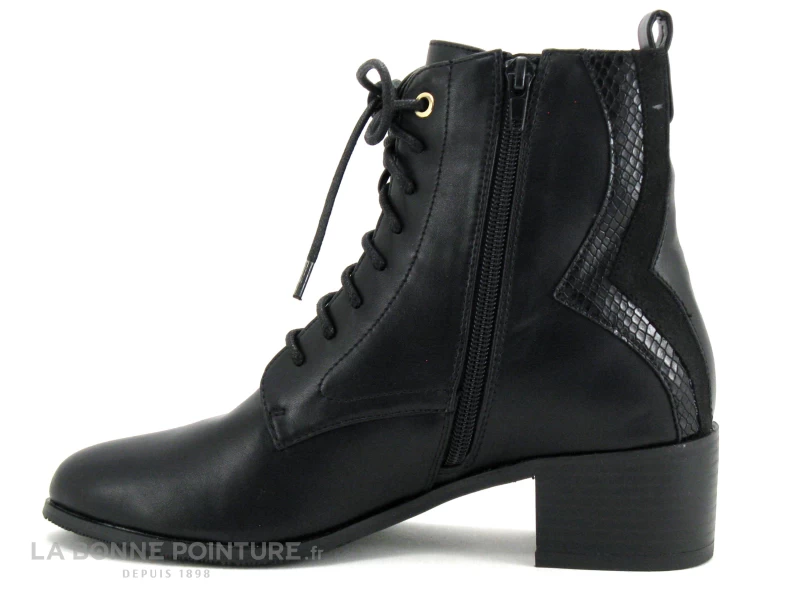 The Divine Factory QL4735 Noir - Arriere Python - Bottine A Lacet F 5 The Divine Factory QL4735 Noir - Arriere Python - Bottine A Lacet F – Image 3