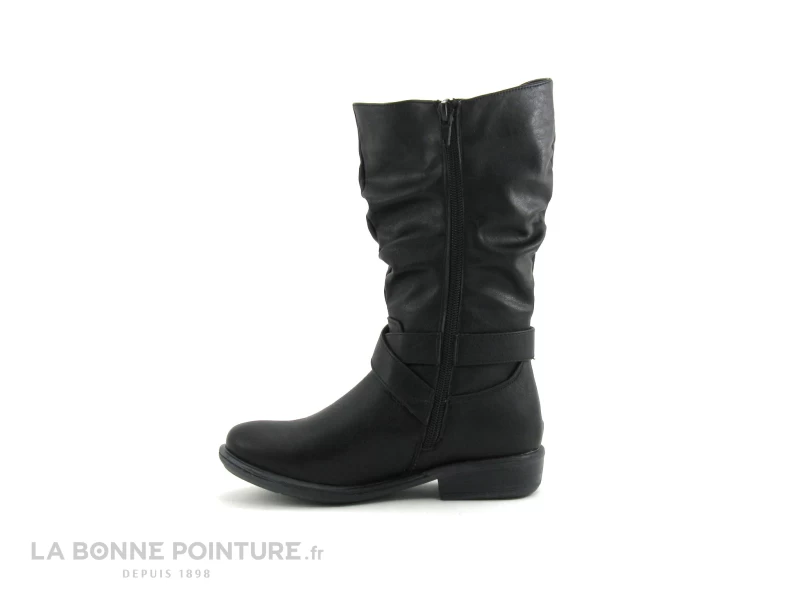Wipop DELONA Noir - Froncee - Botte Fille 5 Wipop DELONA Noir - Froncee - Botte Fille â Image 3