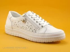 Morans KIPAR Blanc - Basket Mode Femme Cuir Blanc - Perforations -Les chaussures ne mentent jamais. cd24607c73b9e66c561f35ea11d5d5ef img 5929.jpg 166686