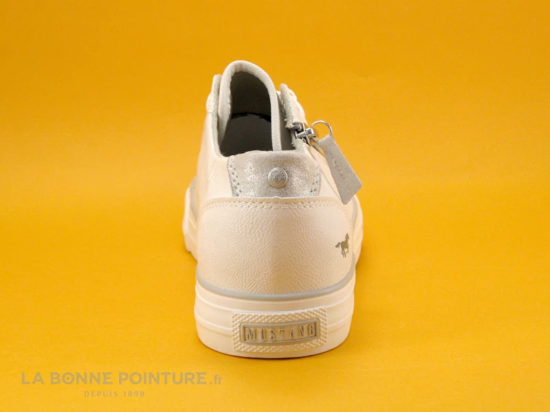 Mustang 1272-308-1 Weiss - Basket Blanche Zip Et Lacet 6 Mustang 1272-308-1 Weiss - Basket Blanche Zip Et Lacet â Image 4