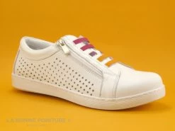 Andrea Conti 0065900 181 - Basket Blanche - Elastiques Multicolores