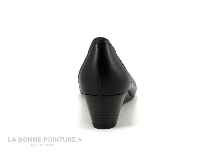 Tamaris 1-22320-20 Black - Escarpin Compense En Cuir Noir 6 Tamaris 1-22320-20 Black - Escarpin Compense En Cuir Noir – Image 4