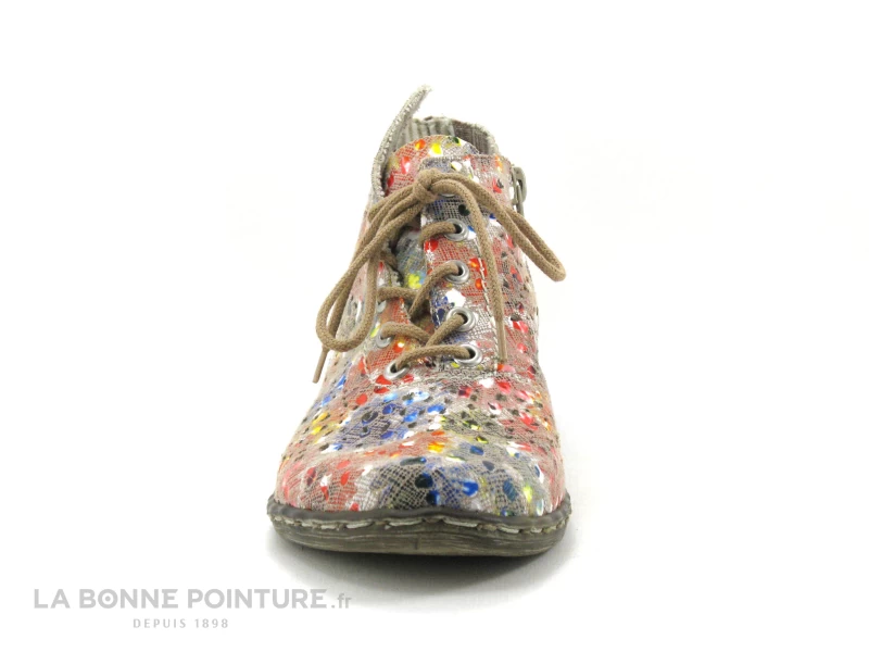 Rieker M1835-90 Simbabwe - Ginger Multi - Chaussure Montante Fleurie 4 Rieker M1835-90 Simbabwe - Ginger Multi - Chaussure Montante Fleurie – Image 2