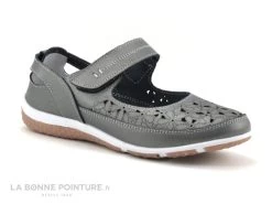 Enza Nucci LS4615 Pewter - Ballerine Gris Metal Avec Scratch