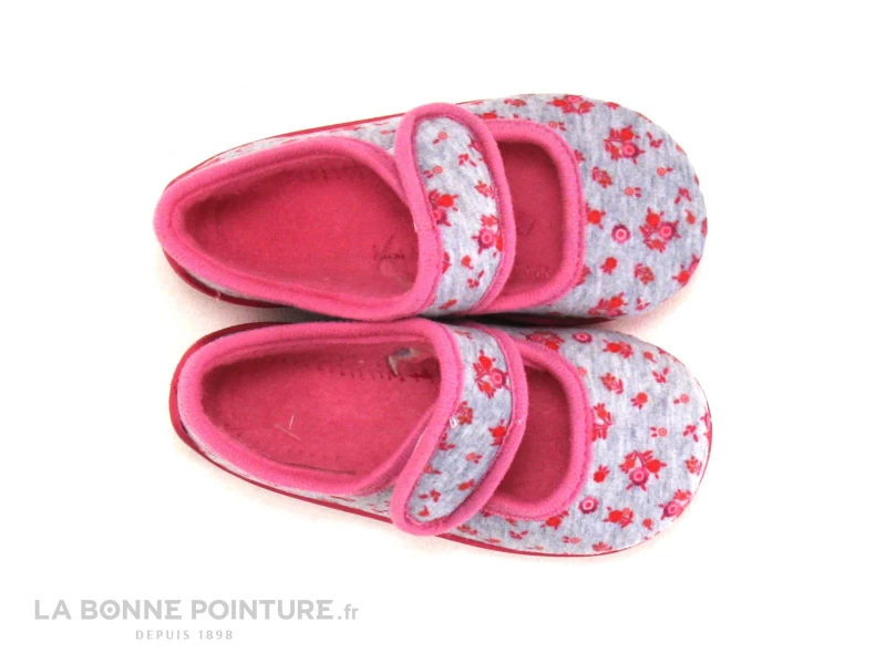 Rondinaud EYLAU-SUB451-1 - Rose Gris - Chausson Fille Velcro 8 Rondinaud EYLAU-SUB451-1 - Rose Gris - Chausson Fille Velcro – Image 6