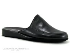 Semelflex BEY Noir - Pantoufle Mule Homme Avec Semelle Cuir