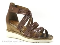 Tamaris 1-28352-26 Cognac - Brides Ajourees - Sandale Talon Compense -Les chaussures ne mentent jamais. cd24607c73b9e66c561f35ea11d5d5ef img 7077.jpg 156028