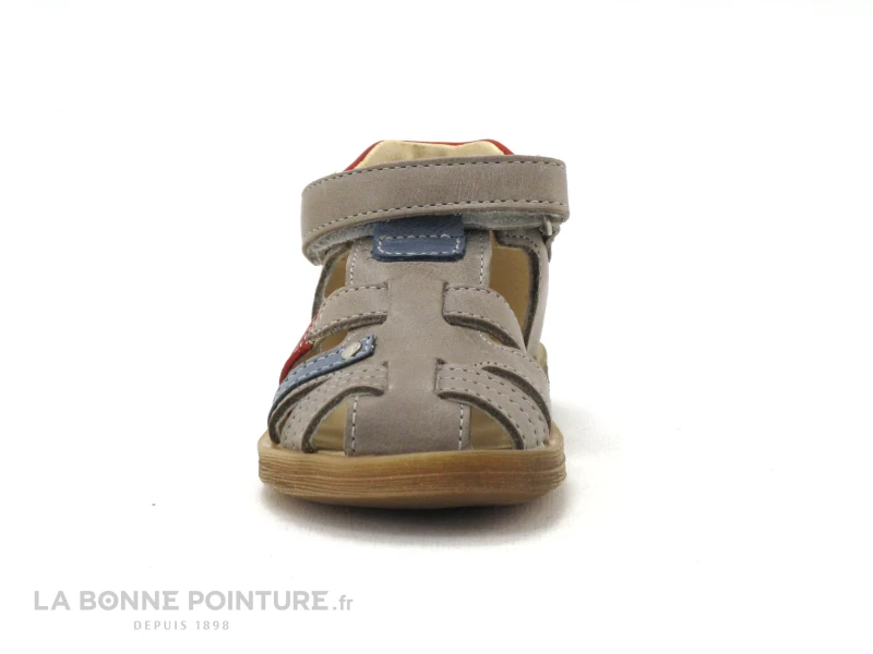 Bellamy DONJON Taupe Bleu Rouge - 275002 - Sandale BEBE GARCON 4 Bellamy DONJON Taupe Bleu Rouge - 275002 - Sandale BEBE GARCON – Image 2
