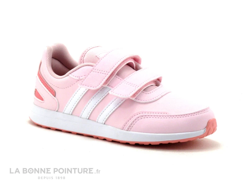 Adidas VS SWITCH 3 C - FY9224 - Rose Blanc - Basket Fille Velcro 3 Adidas VS SWITCH 3 C - FY9224 - Rose Blanc - Basket Fille Velcro